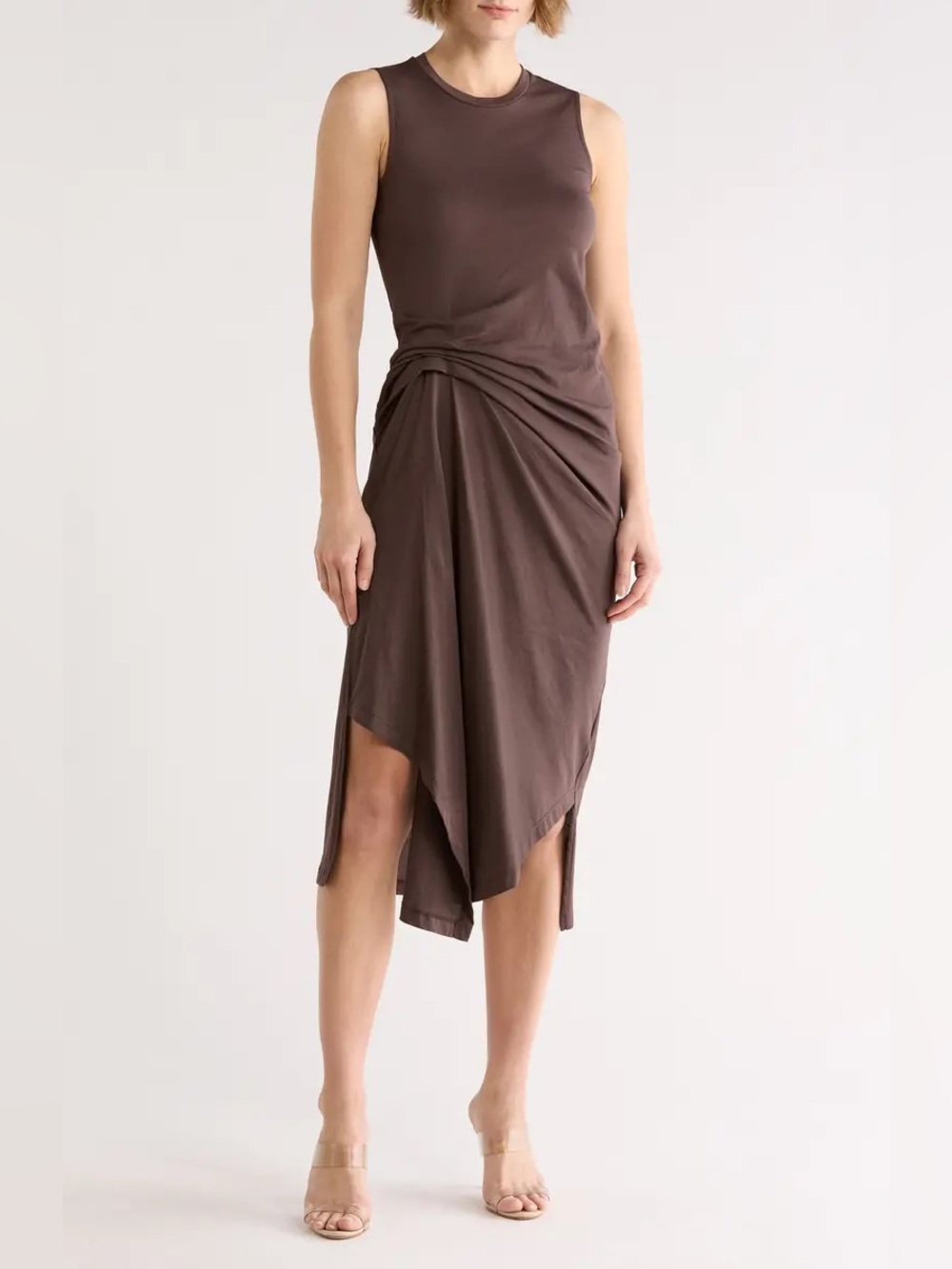 NWT All Saints Rivi Draped Midi Dress Size 4